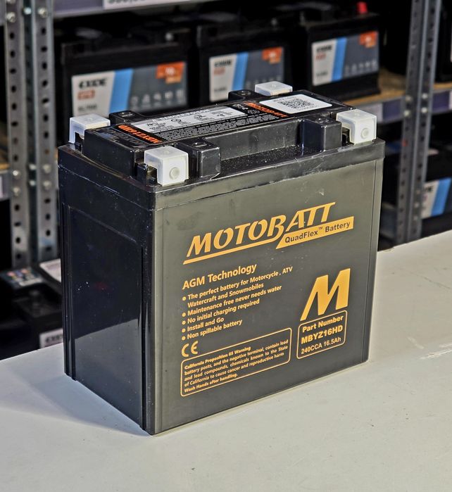 Akumulator motocyklowy AGM MOTOBATT 12V MBYZ16HD YTX14-BS