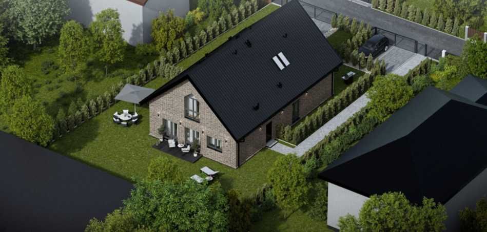 Dom z dużym ogródkiem 423m2 - 111m2 pow. użytkowej - Bawarski Styl