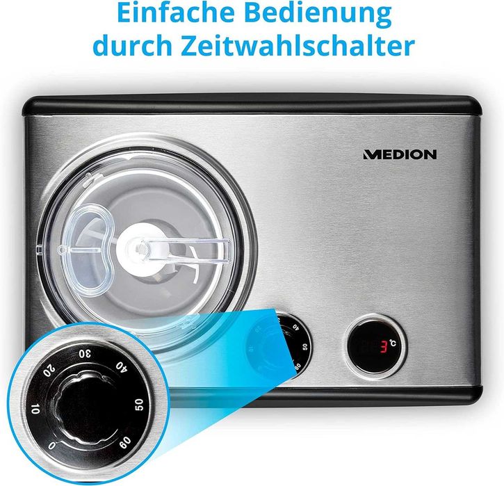 Maszyna do lodów i jogurtu, 1,5 l, 150 W