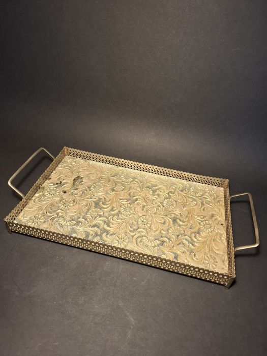 Taca metal i szkło prl