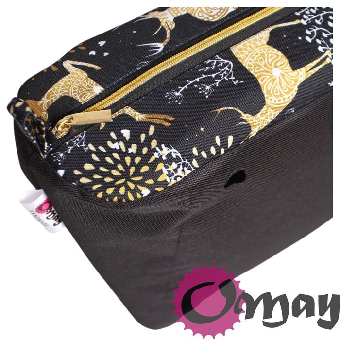 Organizer do OBAG STANDARD jelonki złote czarno-złote 2 kieszenie OMAY