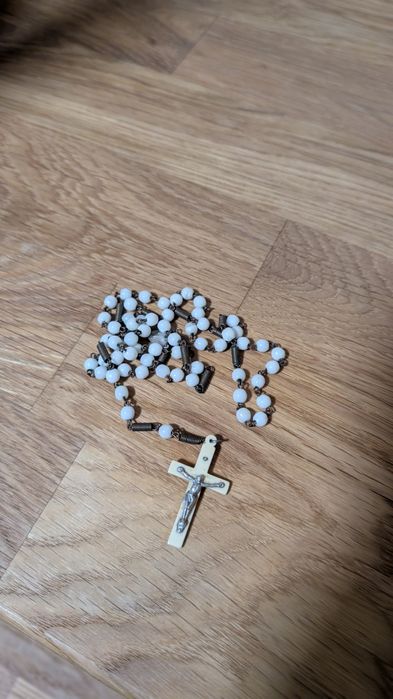 Stary różaniec perłowy  antyk