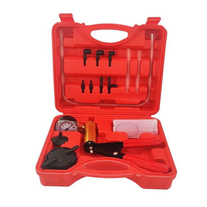 Bomba de vácuo manual / sangrador de travões – Kit completo (NOVO)