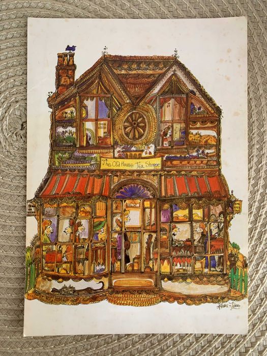 Postal Old House Tea Shoppe by Diane Elson