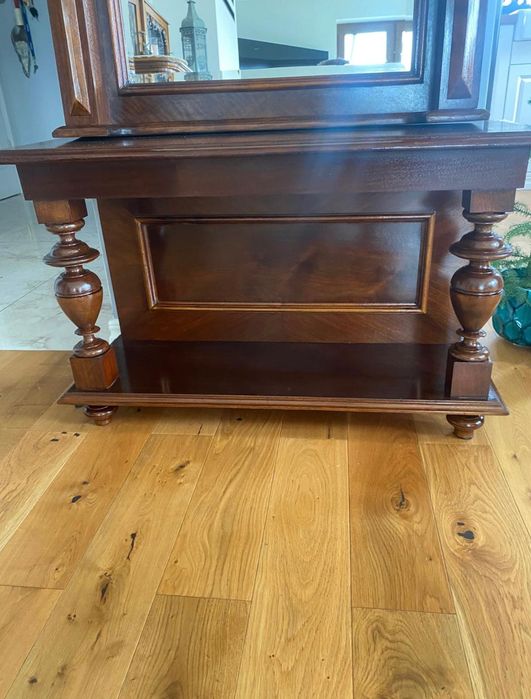 Duże lustro neorenesansowe orzech Antyk