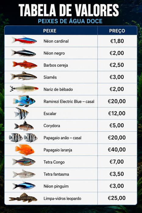 Peixes hornamentais