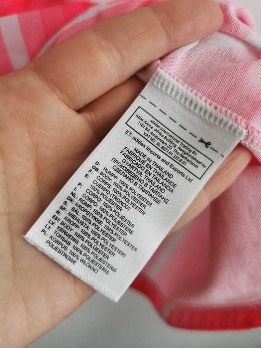 Adidas koszulka sportowa t-shirt damska logowana IDEAŁ ORYGINAŁ L