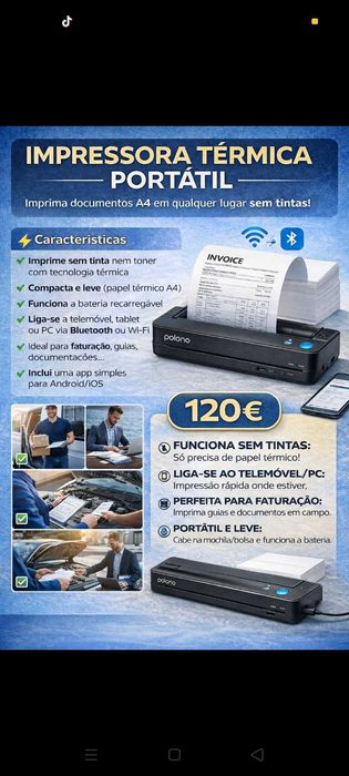 Impressora mini 120€. Oportunidades