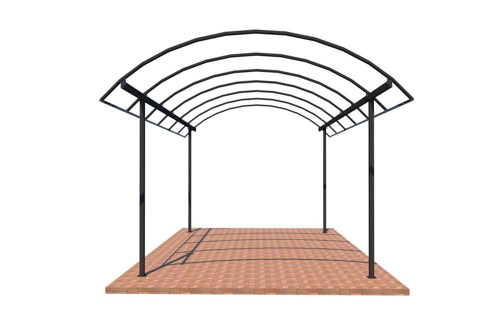 Навес арочный собери сам 6х4 в покраске. Навес для автомобиля