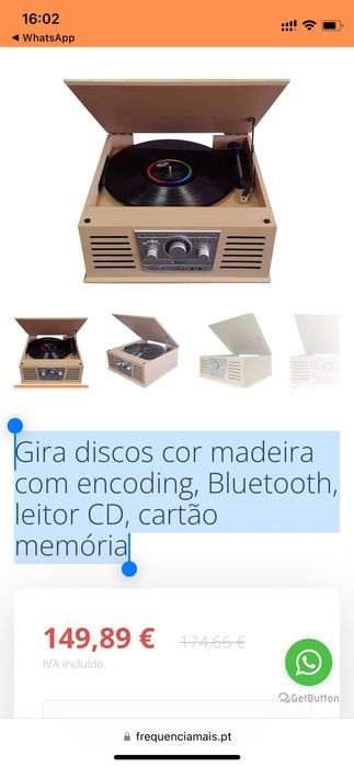 Sunstech: Gira discos com encoding, Bluetooth, leitor CD e cartao