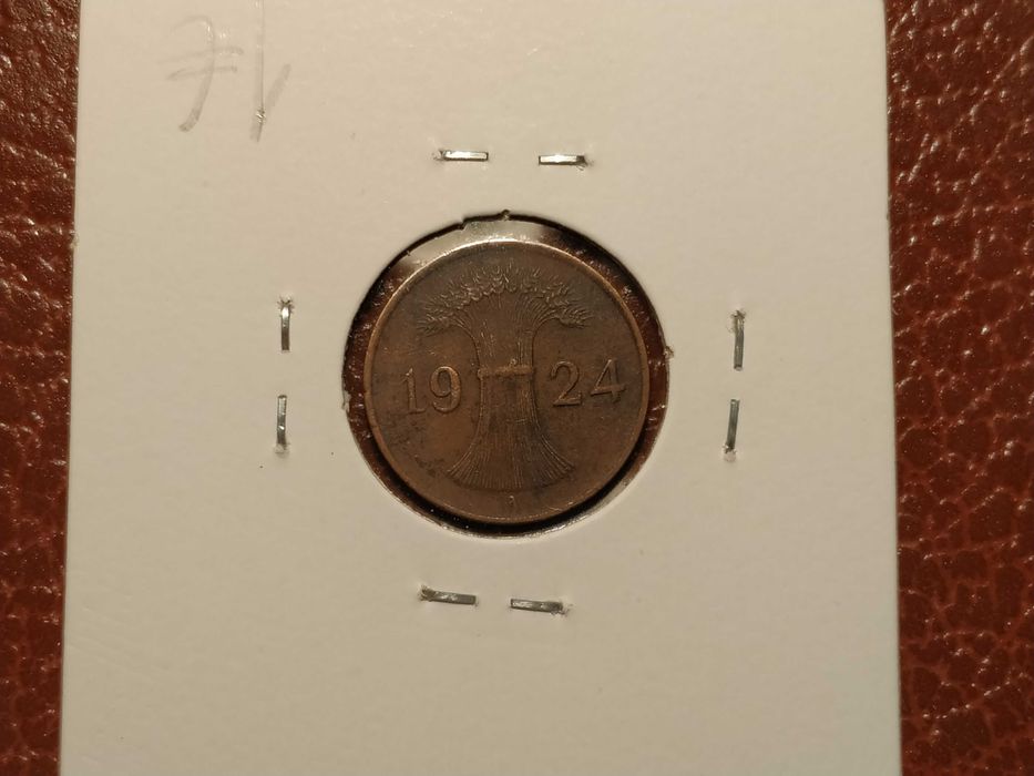 Alemanha - moeda de 1 rentenpfennig de 1924 A