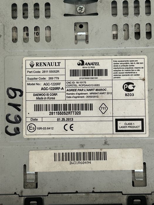 Radio Renault AGC-1220RF