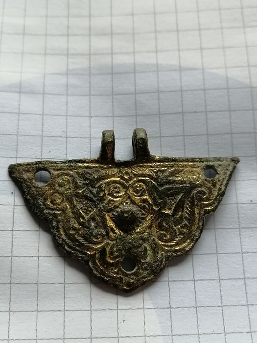 Старовина накладка-підвіска, в позолоті.