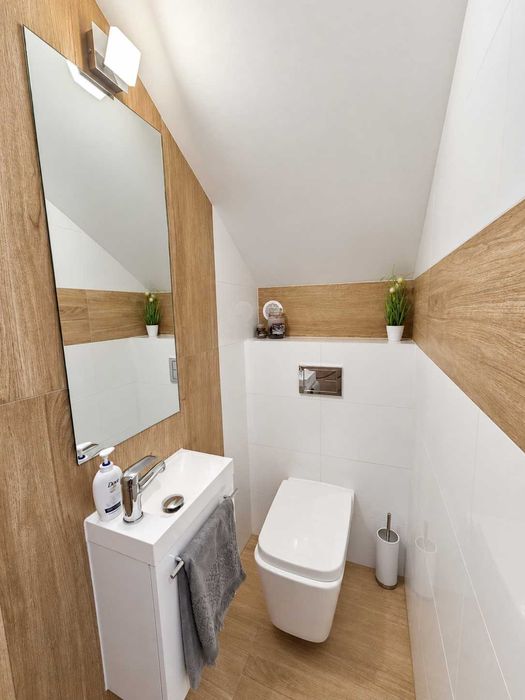 Nowoczesna szeregówka 61 m² + poddasze | 4 pokoje | ogród | 2 miejsca
