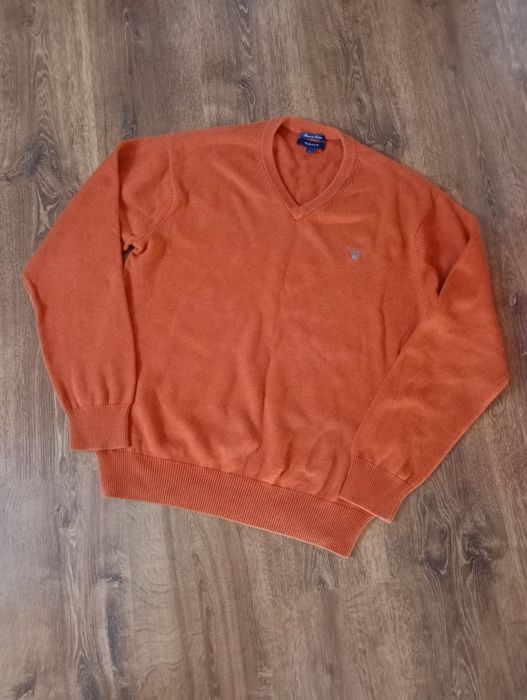 Sweter męski GANT v-neck bawełniany Old Money L
