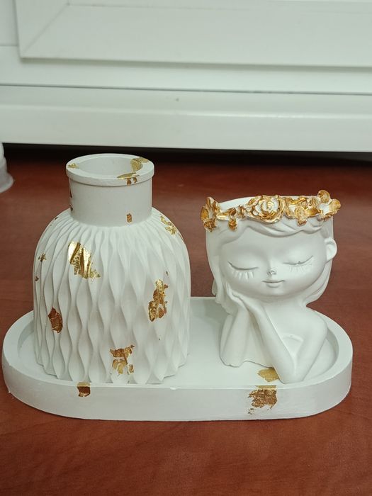 Zestaw dekoracyjny z gipsu