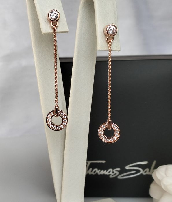 Позолочені сережки Thomas Sabo, цирконій