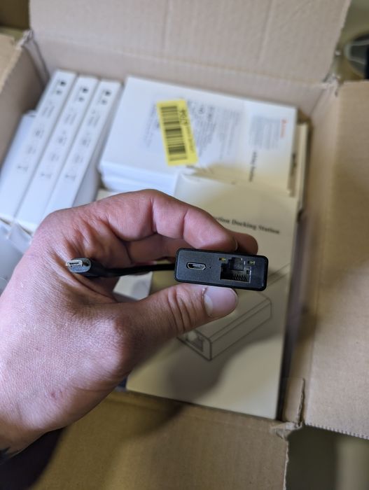 Adapter Karta Sieciowa Micro USB do RJ45 LAN Ethernet HUB zasilanie