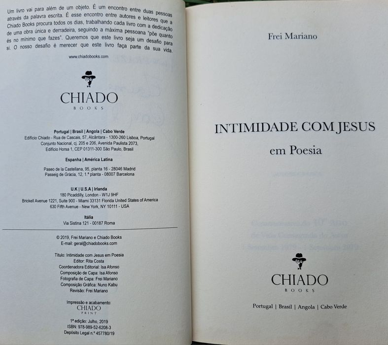 Intimidade com Jesus em Poesia - Frei Mariano