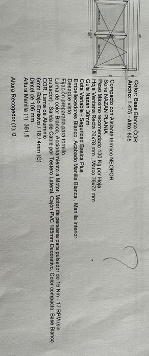 Janela de 2 folhas PVC branco - NOVO