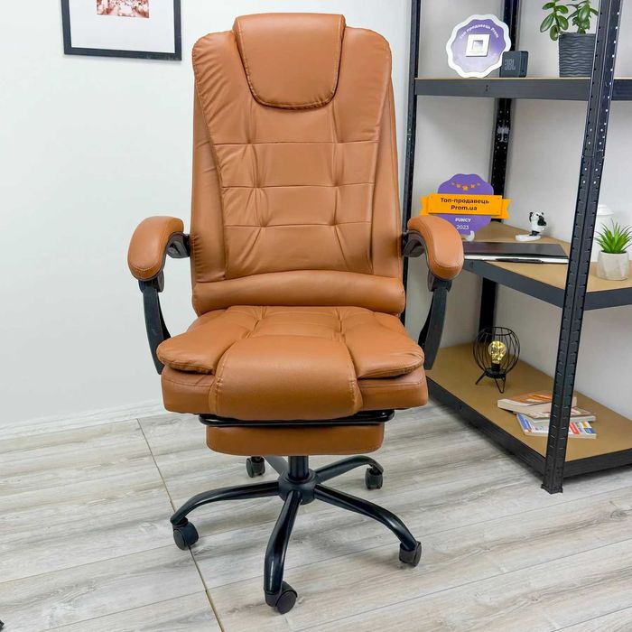 Крісло офісне ігрове DEXON тканина екошкіра підставка  геймерське