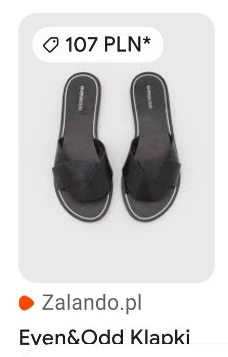 Klapki skórzane Even&Odd r.38
Klapki płaskie