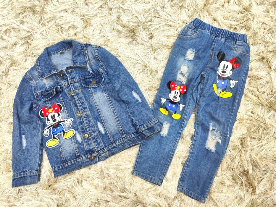 Джинсовий костюм(куртка,штани)джинсовка і джинси Міккі Маус/MinnieMous