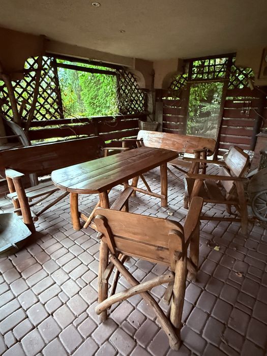 Zestaw ogrodowy drewniany