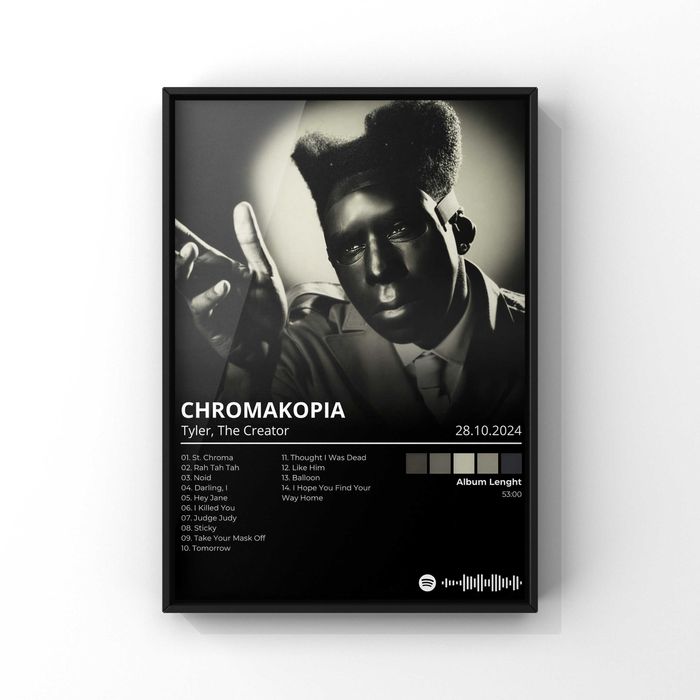 Tyler, The Creator Album Chromakopia Nowy Plakat Bez Ramki A3 42x30 cm