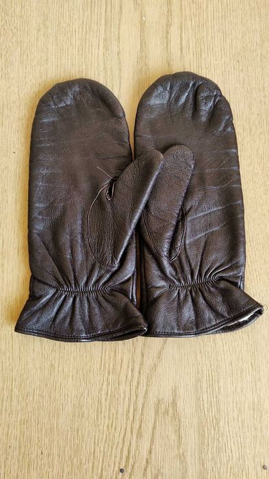 Рукавицы варежки женские кожаные