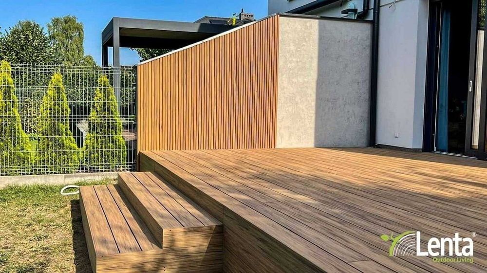 Pergola Drewniana BSH / Poliwęglan Lity / Tars kompozytowy LENTA