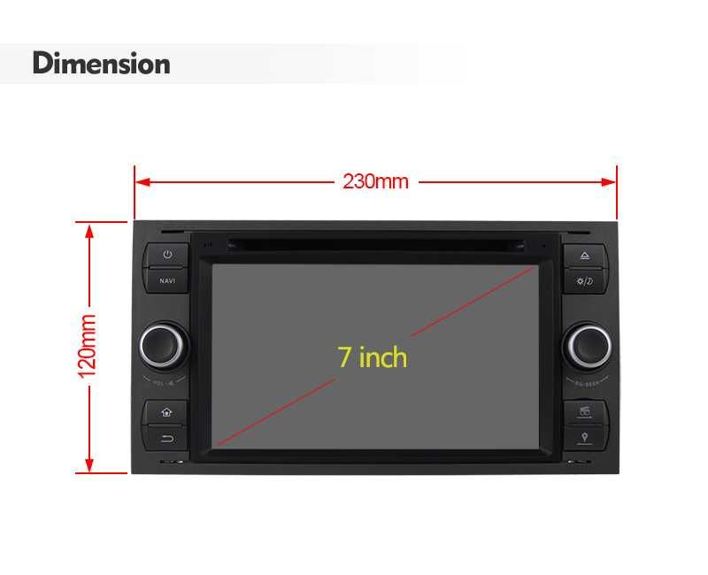 Radio FM RDS DAB+ GPS WiFi DVD USB Android CarPlay Ford Mondeo Focus