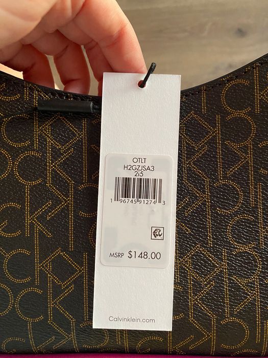 Сумка багет Calvin Klein, оригинал, новая , трендовая сумка CK
