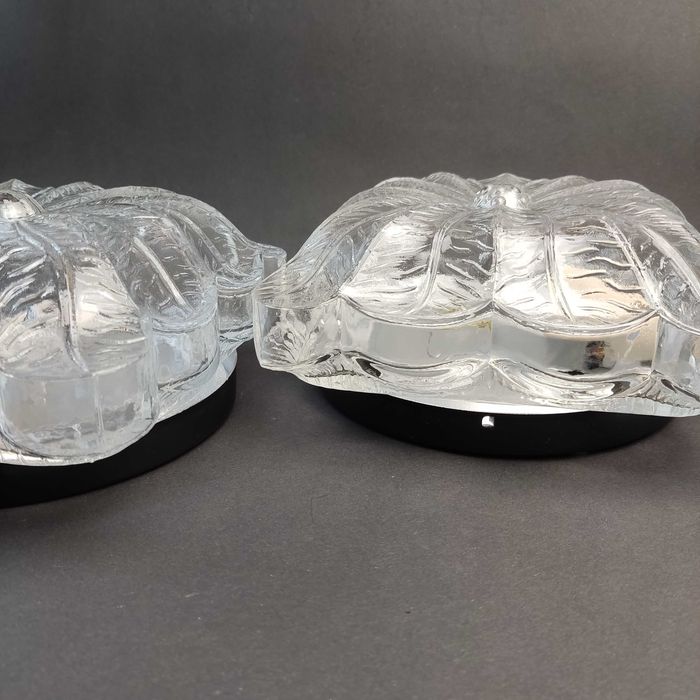 Zestaw dwóch plafonów - wzór kwiat - lata 70 , stan bdb