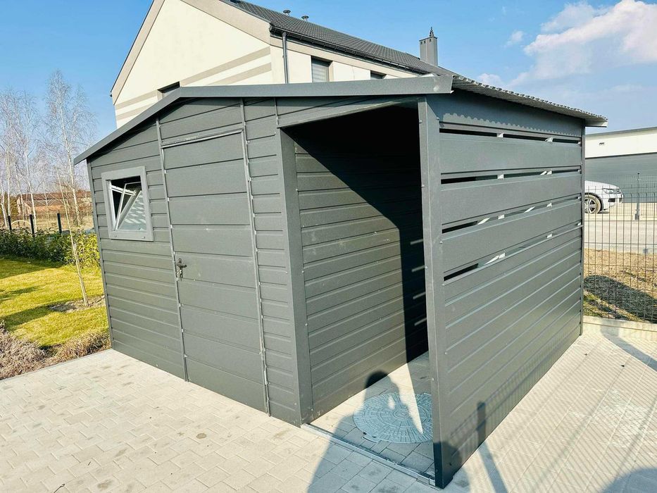 Domek narzędziowo-ogrodowy 3 x 3m +1m wiata