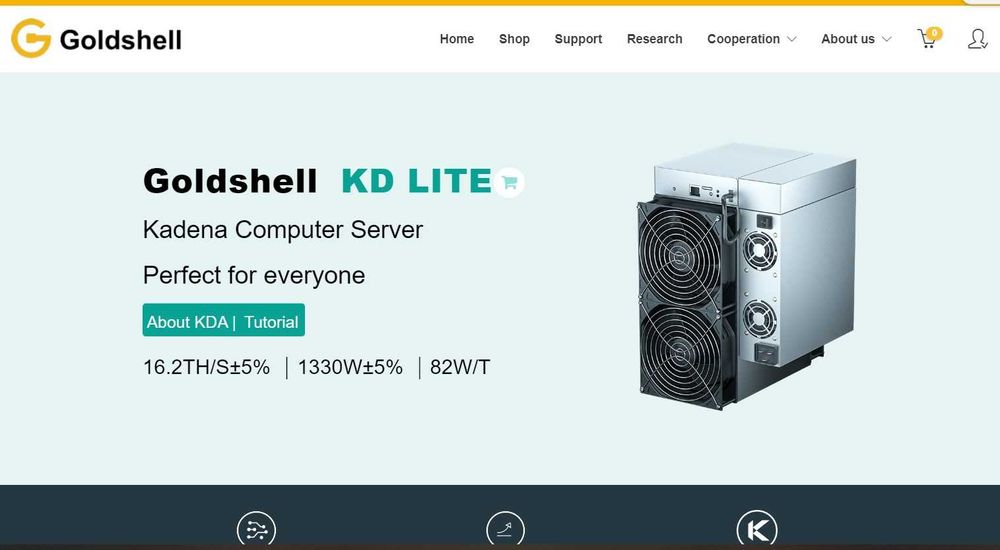 Miner ASIC Antminer Goldshell KD LITE64283830891522121