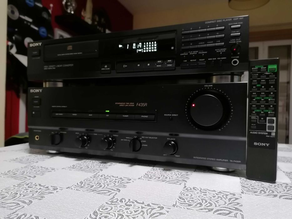 Amplificador Sony TA-F435R + Leitor De Sony CDP-497, Excelente Estado