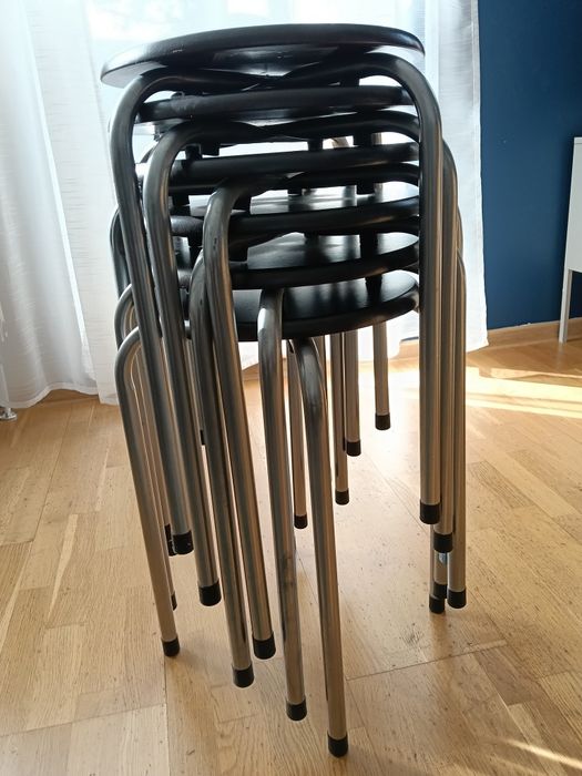 Signal taboret chrom ciemny brąz - 6 szt.