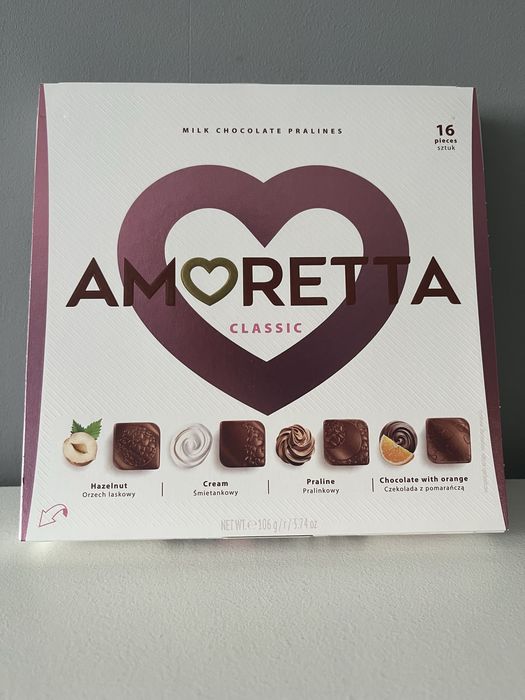AMORETTA Classic Praliny w mlecznej czekoladzie