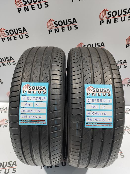 2 pneus semi novos 215-55R17 Michelin Primacy 4 94V - Oferta dos Ports