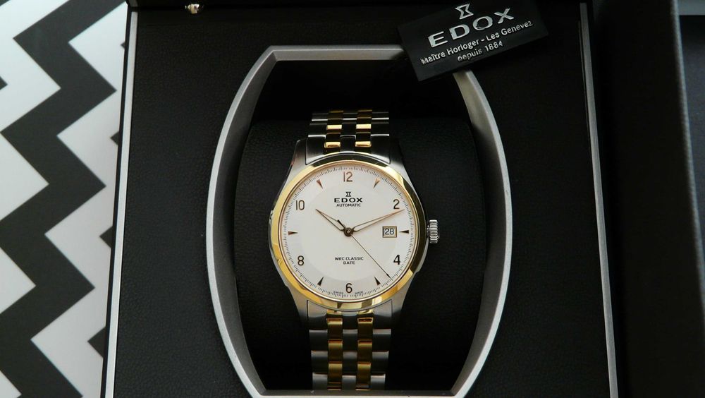 Zegarek męski firmy Edox WRC-automatic-Gold- Szafir