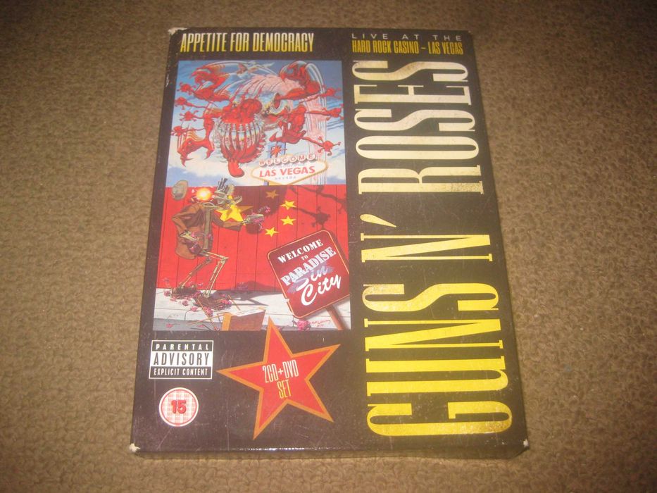 Guns n Roses "Appetite for Democracy" Edição Especial Deluxe com 2 CDs+DVD em Digipack/Raro!