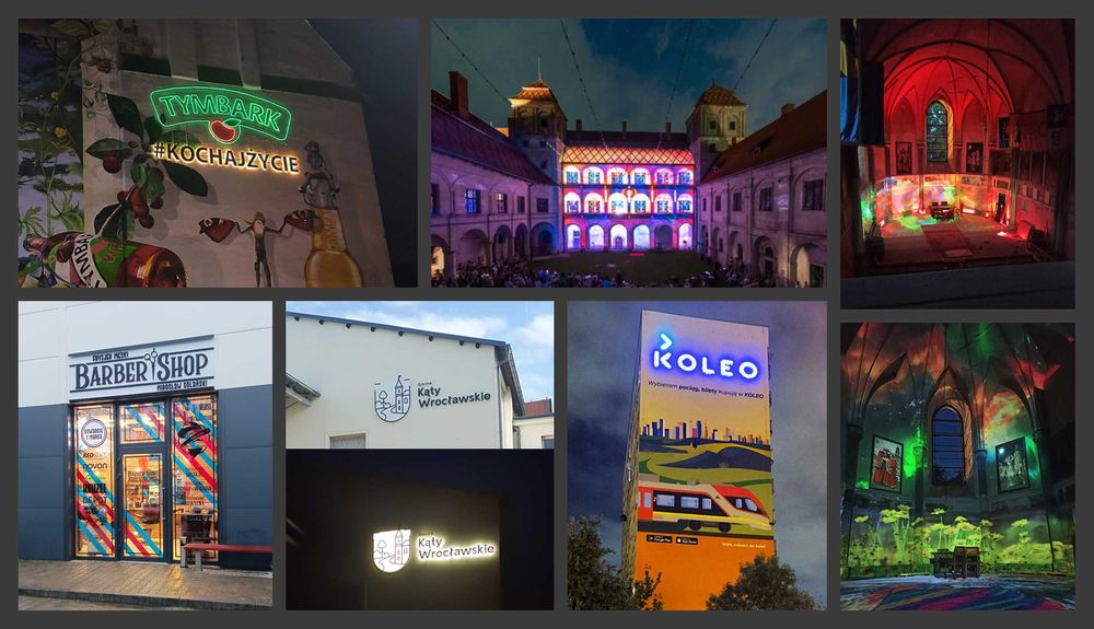 Artystyczne malowanie ścian - Mural- Wideo mapping - Oświetlenie artystyczne