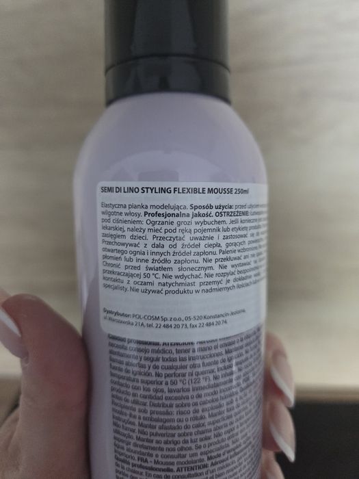 Nowa pianka modelująca Semi Di Lino Styling Flexible Mousse 250 ml