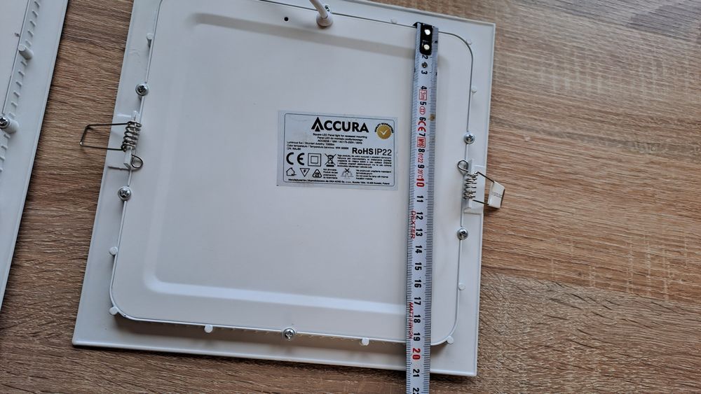 3 panele LED sufitowe 18 W podtynkowe