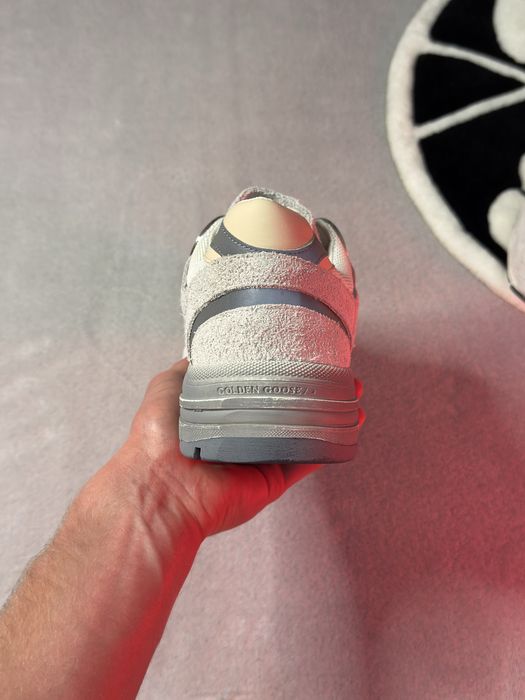 На руках!!!Кросівки Golden Goose Running Dad "White/Silver" 41-45