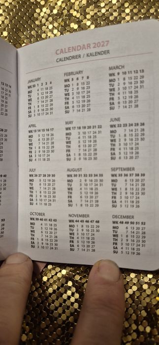 Agenda kalendarz kieszonkowy 2026 terminarz planer