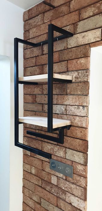 Półka łazienkowa, kuchenna w stylu loft