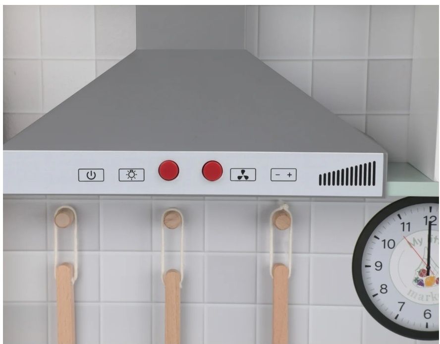 Велика дерев'яна кухня для дітей з аксесуарами