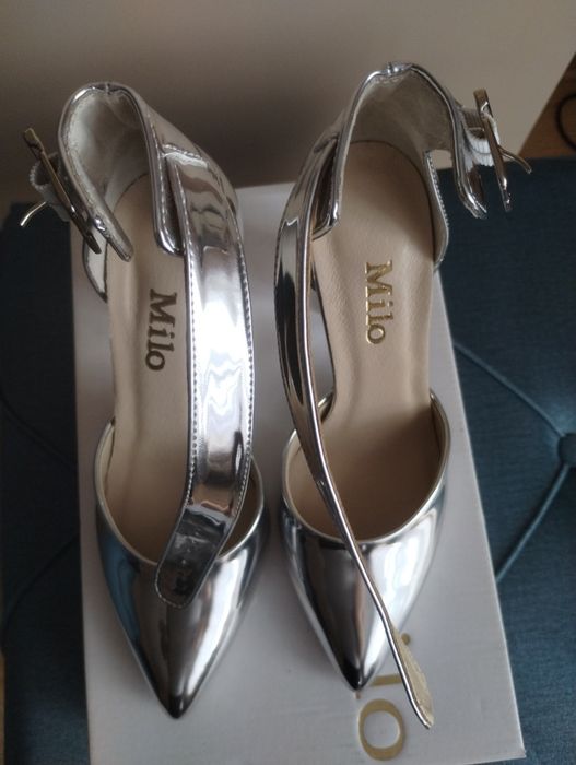 Czółenka srebrne MILO, rozm. 35